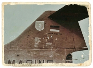 Die Reisedokumentation am Leitwerk der F-104G